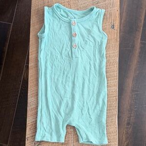 Kyte BABY light green Ribbed sleeveless Shortall